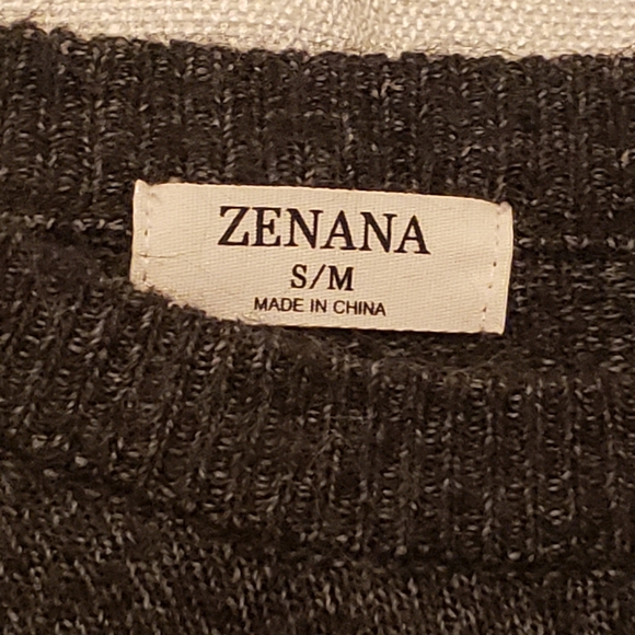 Zenana Brushed Melange Hacci oversized sweater with exposed seam details s/m - Picture 4 of 7